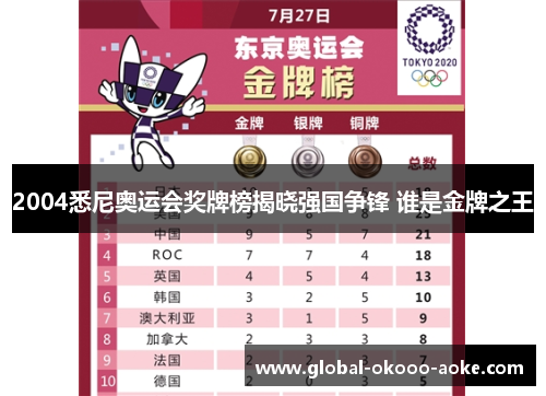 2004悉尼奥运会奖牌榜揭晓强国争锋 谁是金牌之王
